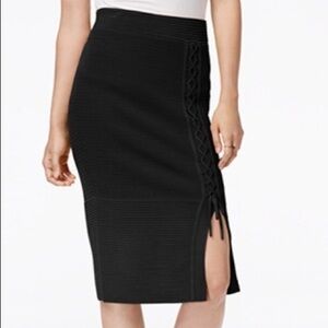 RACHEL RACHEL ROY LACE-UP SWEATER SKIRT BLACK